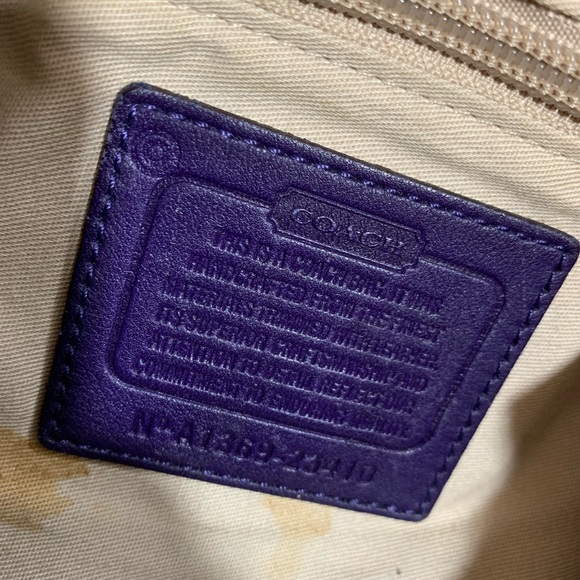 SALE | Coach Legacy Purple Zebra Print Purse - Picture 6 of 8